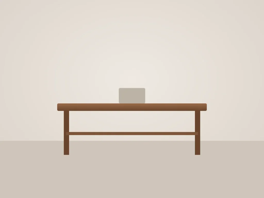 A plain console table before festive styling